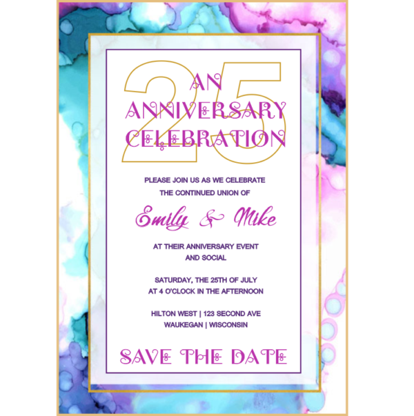 25 and Counting Anniversary Save the Date Magnet
