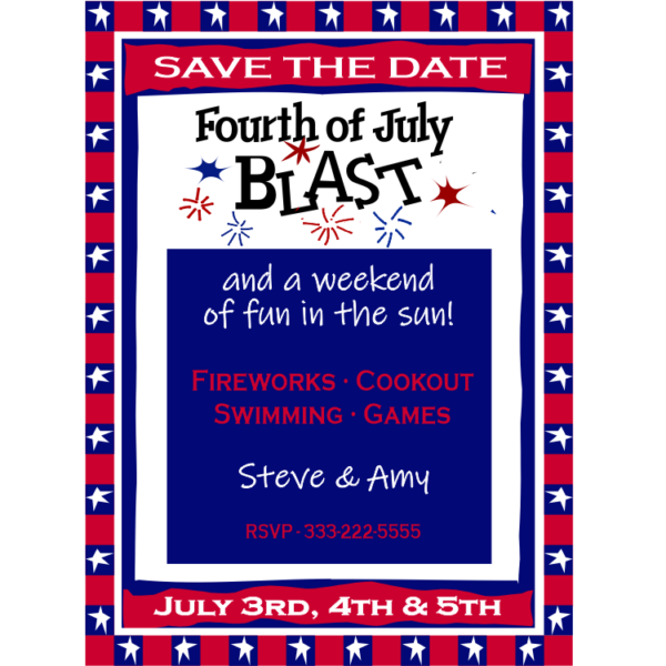 4th of July Blast Save the Date Magnet