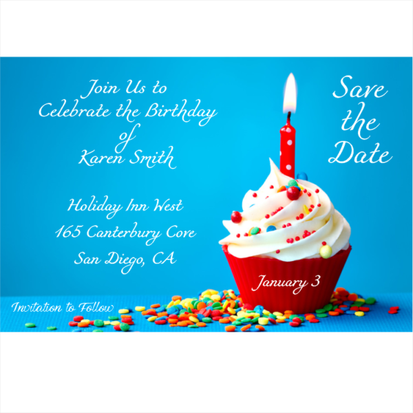 A Candle For A Birthday Save The Date Magnets
