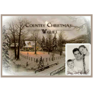 A Country Christmas Card Magnet