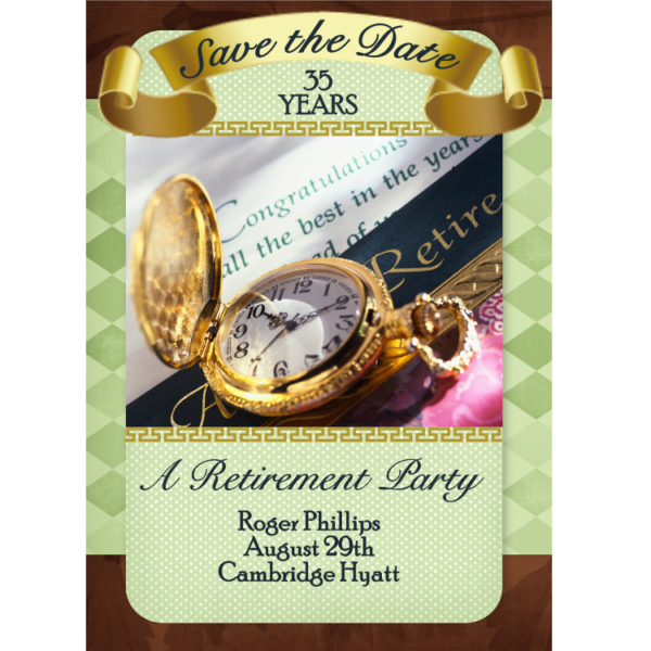 A Gold Watch Retirement Save The Date Magnet