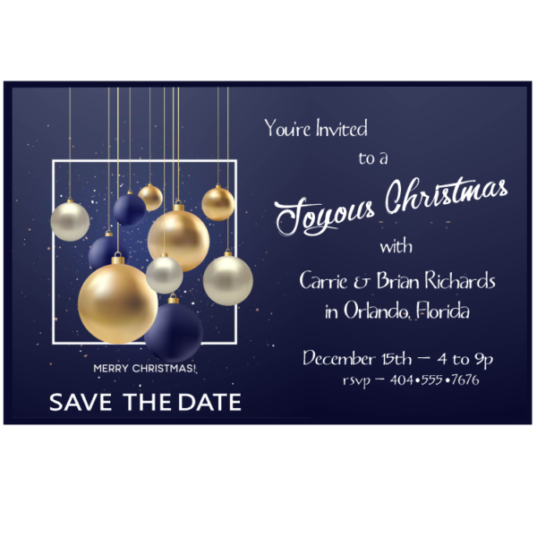 A Joyous Christmas Save the Date Magnet