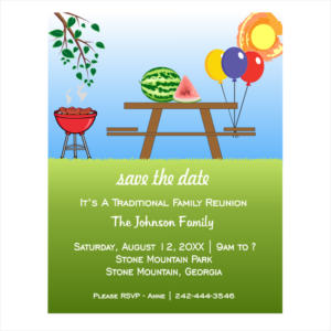 Annual Picnic Reunion Save the Date Magnet