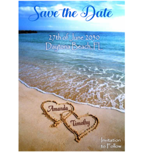 At the Beach Wedding Save The Date Magnets
