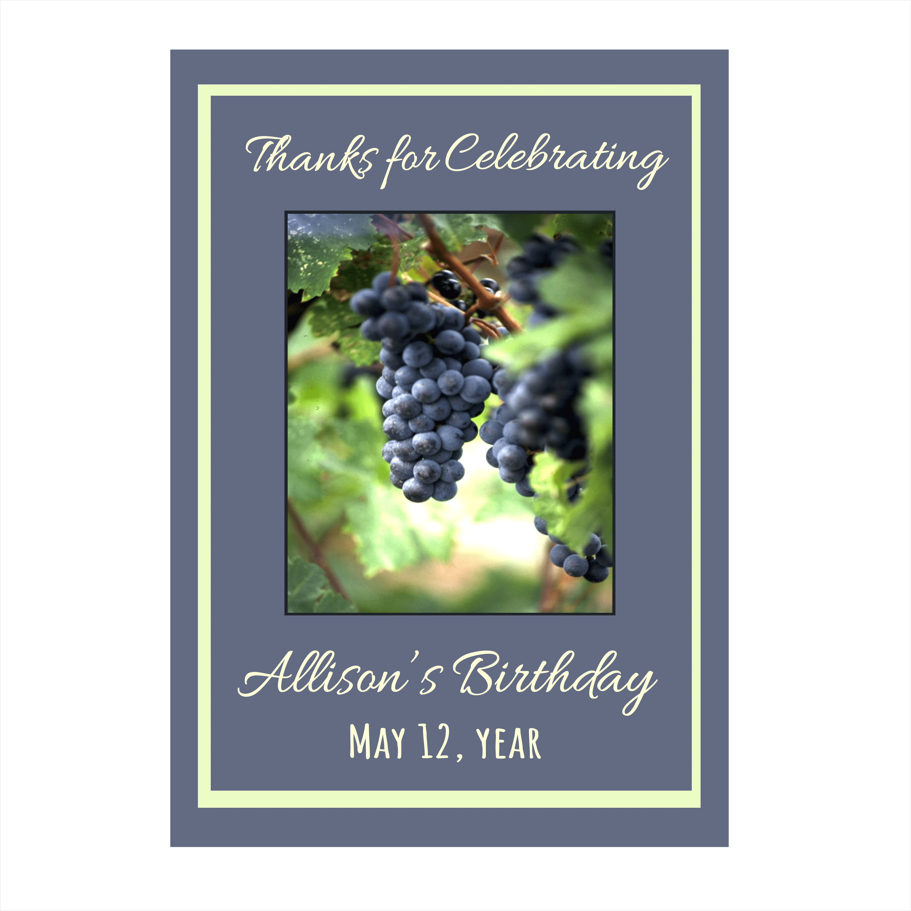 birthday celebration wine bottle label magnets and labels