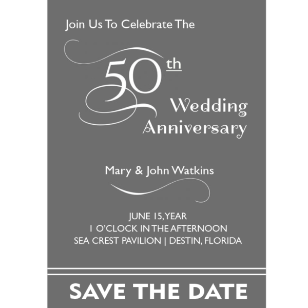 Bold 50th Anniversary Save the Date magnet