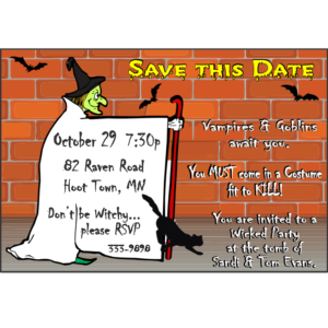 Calling all Witches Halloween Save The Date Magnet