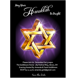 Celebrating Hanukkah Save the Date magnet