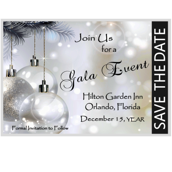 Christmas Bling Save the Date magnet