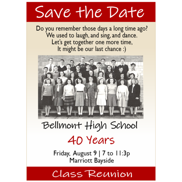 Class Reunion Save The Date Magnet
