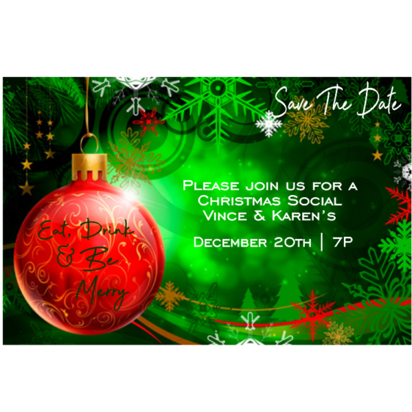 Eat Drink And Be Merry Save the Date Magnet