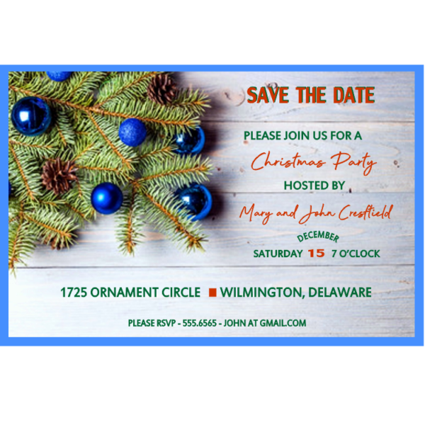 Festive Country Save The Date Magnets
