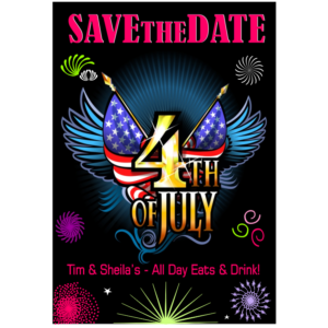 Flags and Fireworks Extraordinaire Save the Date Magnet
