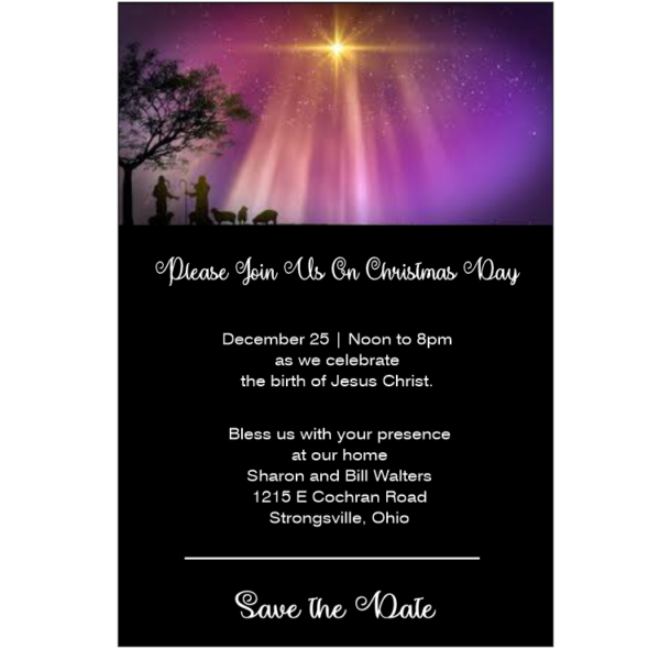 Follow the Star Christmas Save the Date Magnet