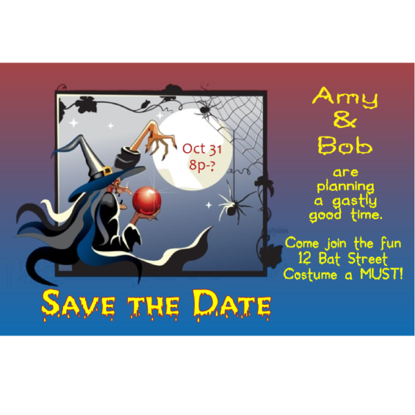 Ghastly Halloween Save The Date Magnets