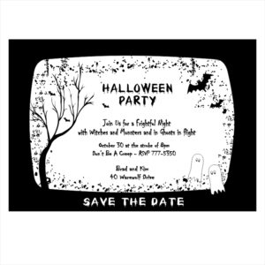 Ghosts in Flight Halloween Save the Date