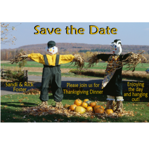 Hanging Out on Thanksgiving Save The Date