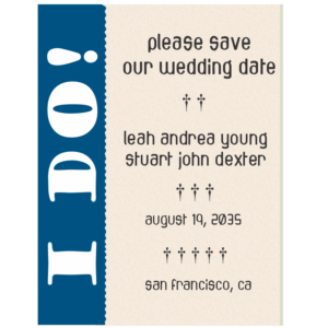 I Do! Wedding Save the Date Magnet