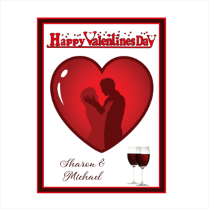 I Give You My Heart Valentine Wine Label