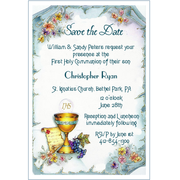 In His Grace Communion Save The Date Magnets