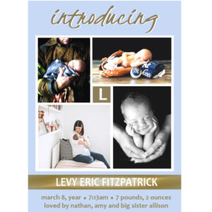 Introducing... Baby Boy Birth Announcement Cards