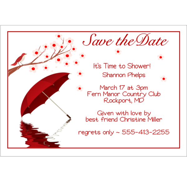 Its Time To Shower Her Save the Date Magnets