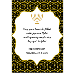 Joy and Light Hanukkah Card Magnet