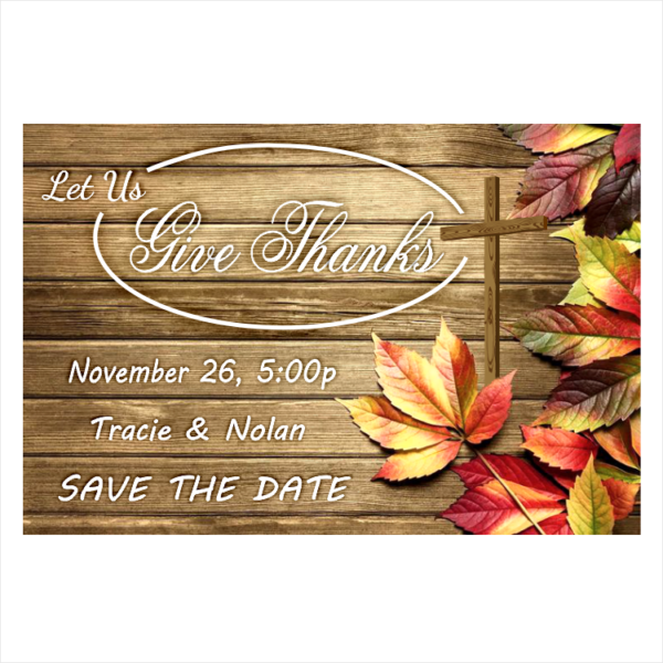 Let Us Give Thanks Save The Date Magnet