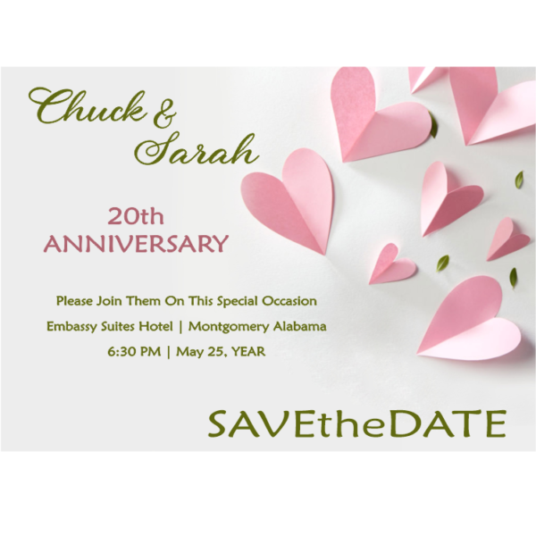 My Heart Displayed Anniversary Save the Date Magnet