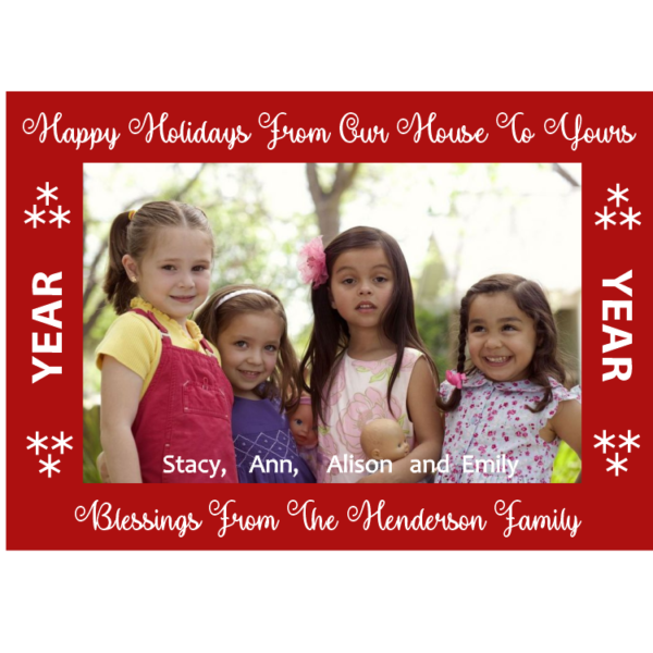 Our Family To Yours Christmas Photo Card Magnet