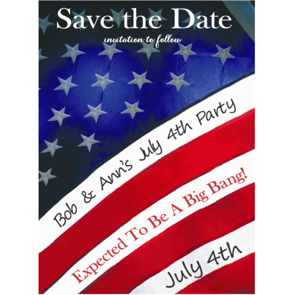 Our Red White and Blue Save the Date Magnet