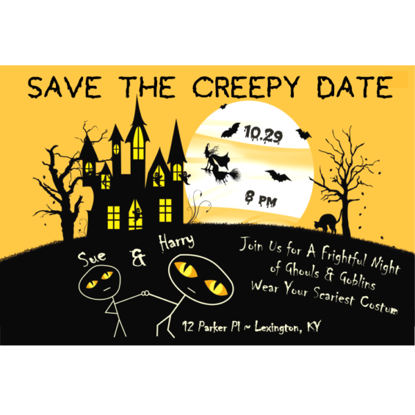 Scary-Creepy-Night-Halloween-Save-The-Date-Magnet