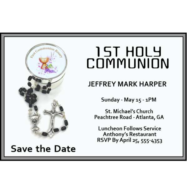 Simple Communion Save The Date Magnets