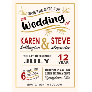 Sophisticated Wedding Save the Date Magnet