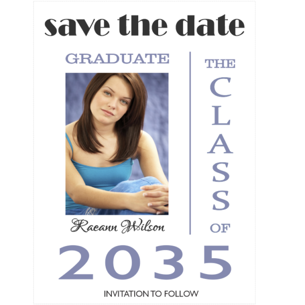 Special Graduate Photo Save The Date Magnet