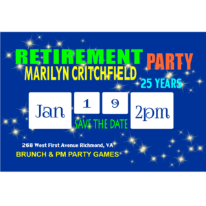 Stars Into Retirement Save The Date Magnet