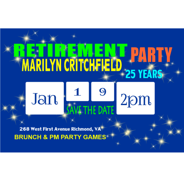 Stars Into Retirement Save The Date Magnet
