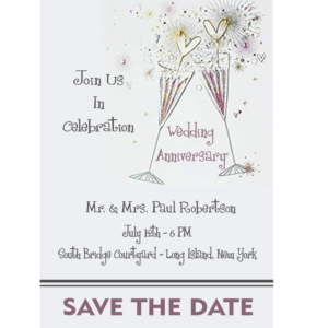 Toast To Anniversary Save the Date magnet