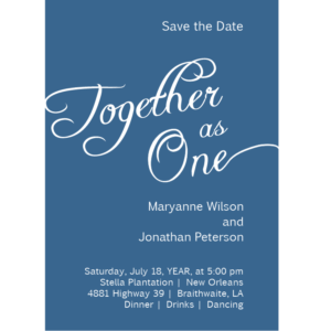 Together as One Wedding Save the Date Magnet