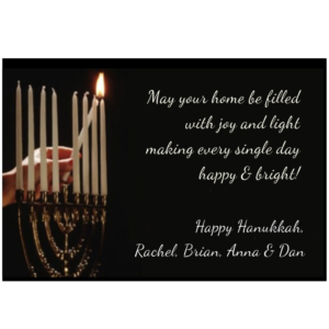 Wishing Every Day Bright Hanukkah Card Magnet