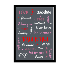 Words Say It All Valentine Wine Label
