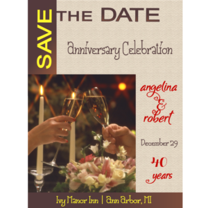 anniversary celebration save the date magnet