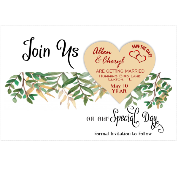 JOIN US WEDDING SAVE THE DATE MAGNET