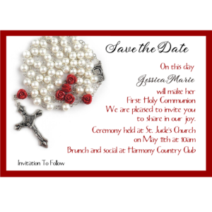rosary communion Save The Date Magnets