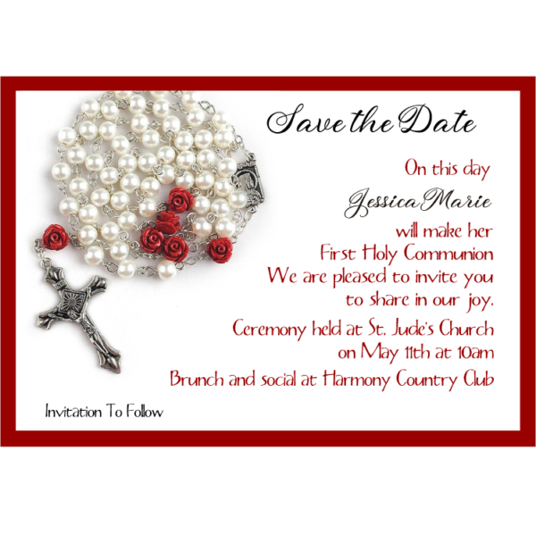 rosary communion Save The Date Magnets