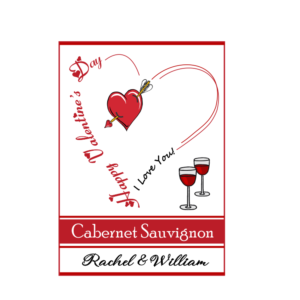 Be My Valentine Wine Label 1